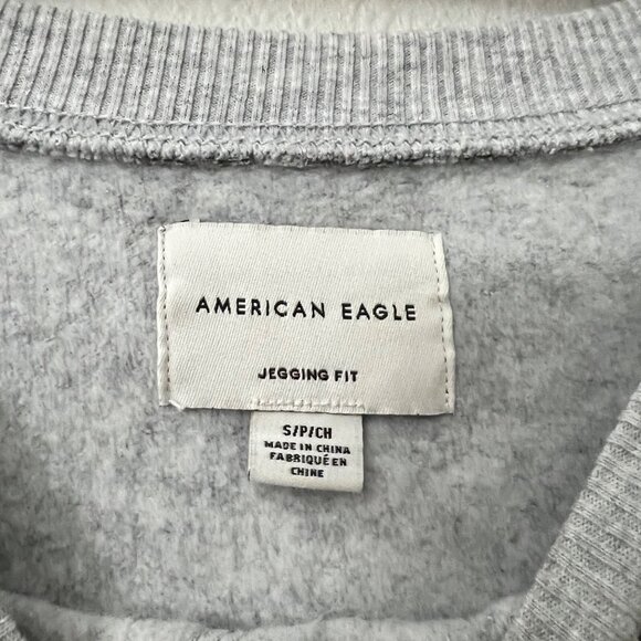 American Eagle Womens Gray Leopard Print Jegging Fit Sweater Size Small - Picture 5 of 5